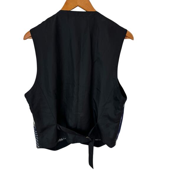 Vintage TUNDRA CANADA Vest Mens Medium Sweater 3D Textured Biggie 80s 90s - Picture 2 of 9